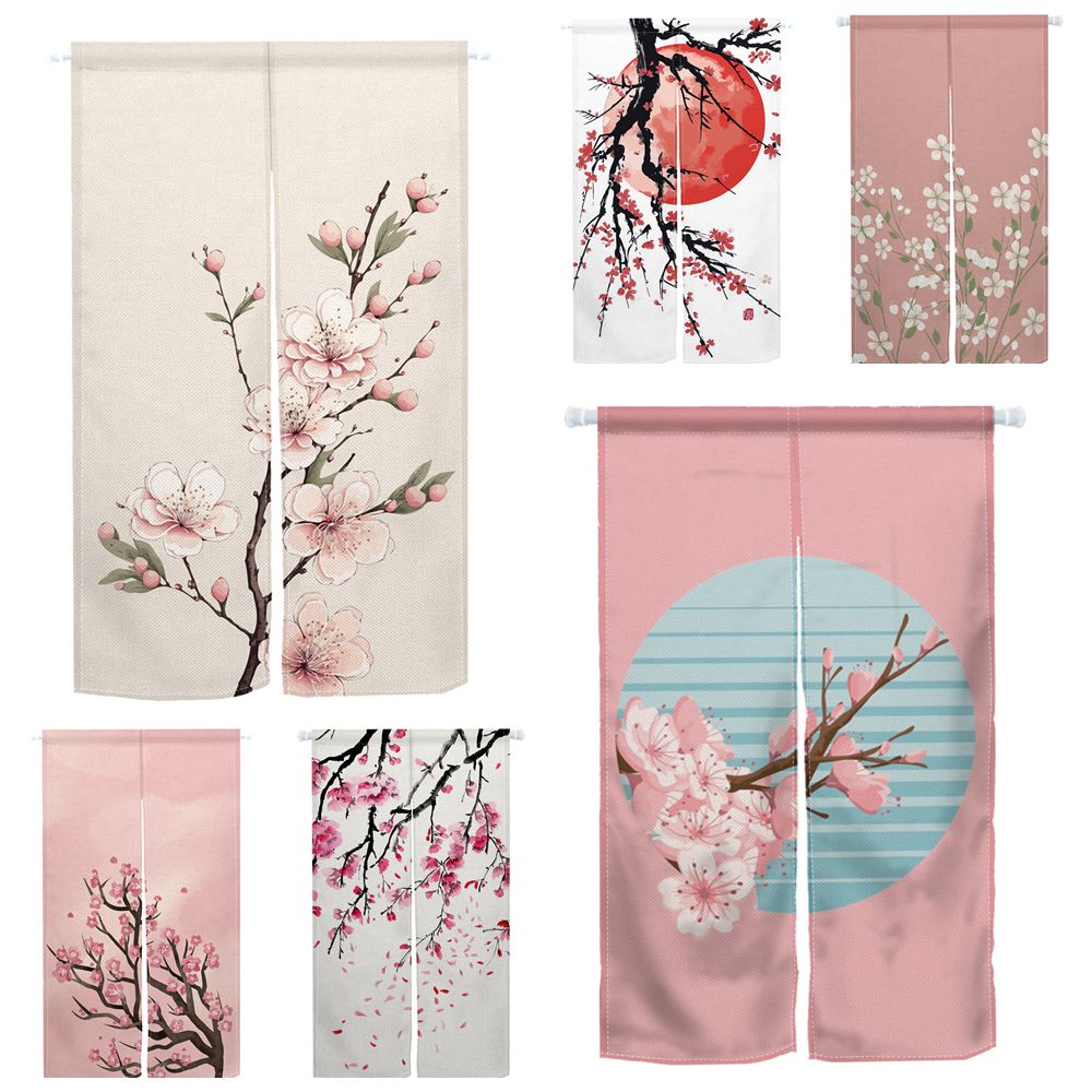 Noren Curtain Doorway - 벚꽃 도어 커튼 일본식 인쇄 파티션