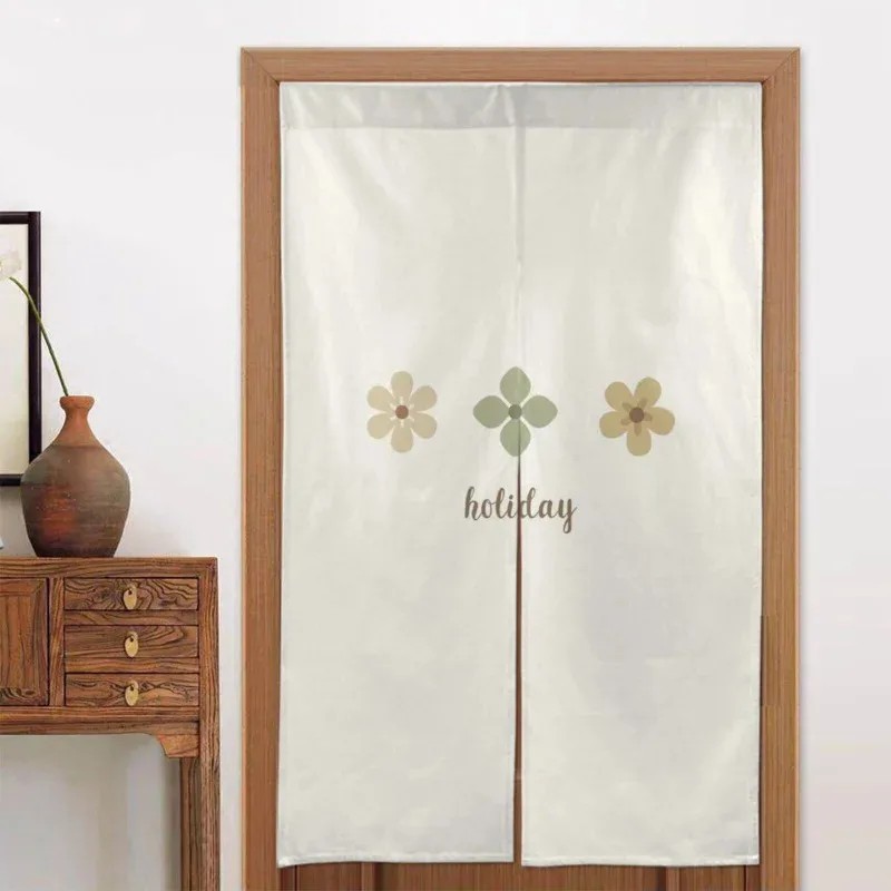 Noren Curtain Doorway - 휴일 테마의 문장문 커튼, 미니멀리스트 꽃무늬
