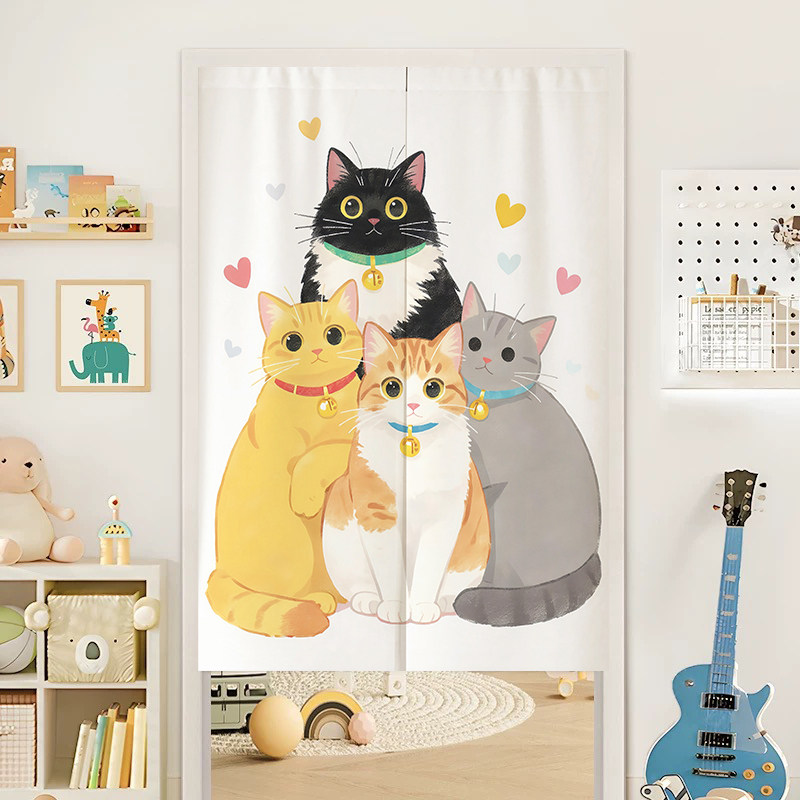 VIKAMA 커플 고양이 노렌 도어 커튼 귀여운 새끼  - Noren Curtain Doorway 리뷰 및 가격