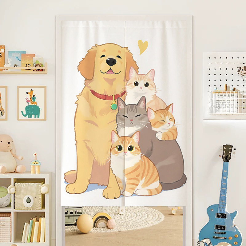 VIKAMA 커플 고양이 노렌 도어 커튼 귀여운 새끼  - Noren Curtain Doorway 리뷰 및 가격