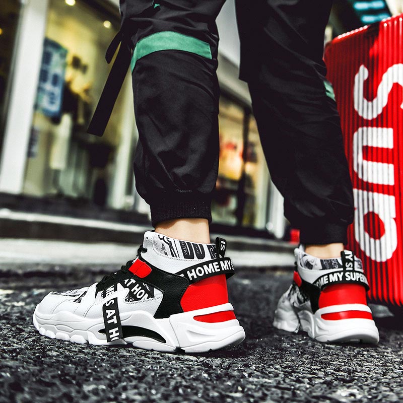 대형 사이즈 하이탑 청키 남자 스니커즈, 스포츠 신발, - Japanese Lifestyle Shoes 리뷰 및 가격