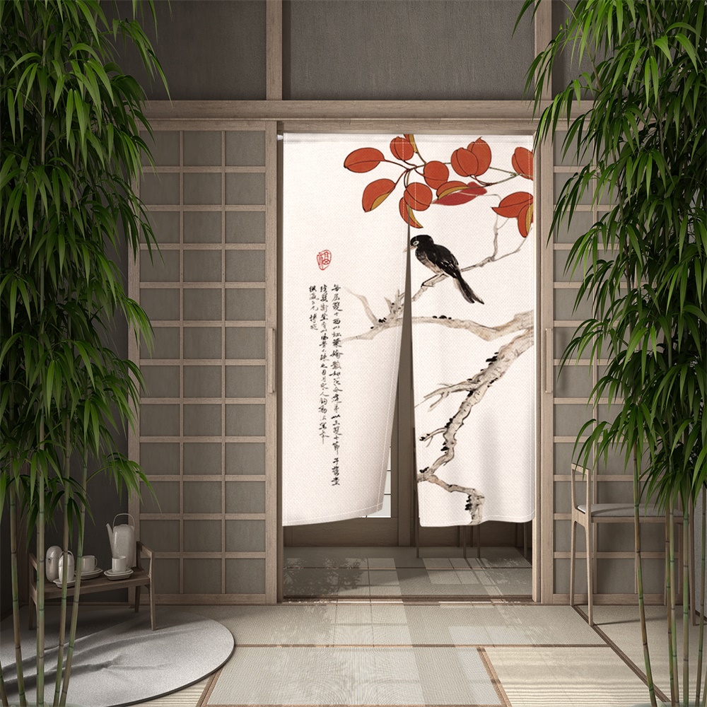 일본 노렌 출입구, 중국 전통 그림 문, 커튼, 매화, - Noren Curtain Doorway 리뷰 및 가격