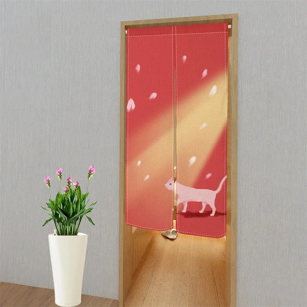 일본식 프린트 벚꽃 문짝 커튼, 칸막이 주방 출입구 장 - Noren Curtain Doorway 리뷰 및 가격