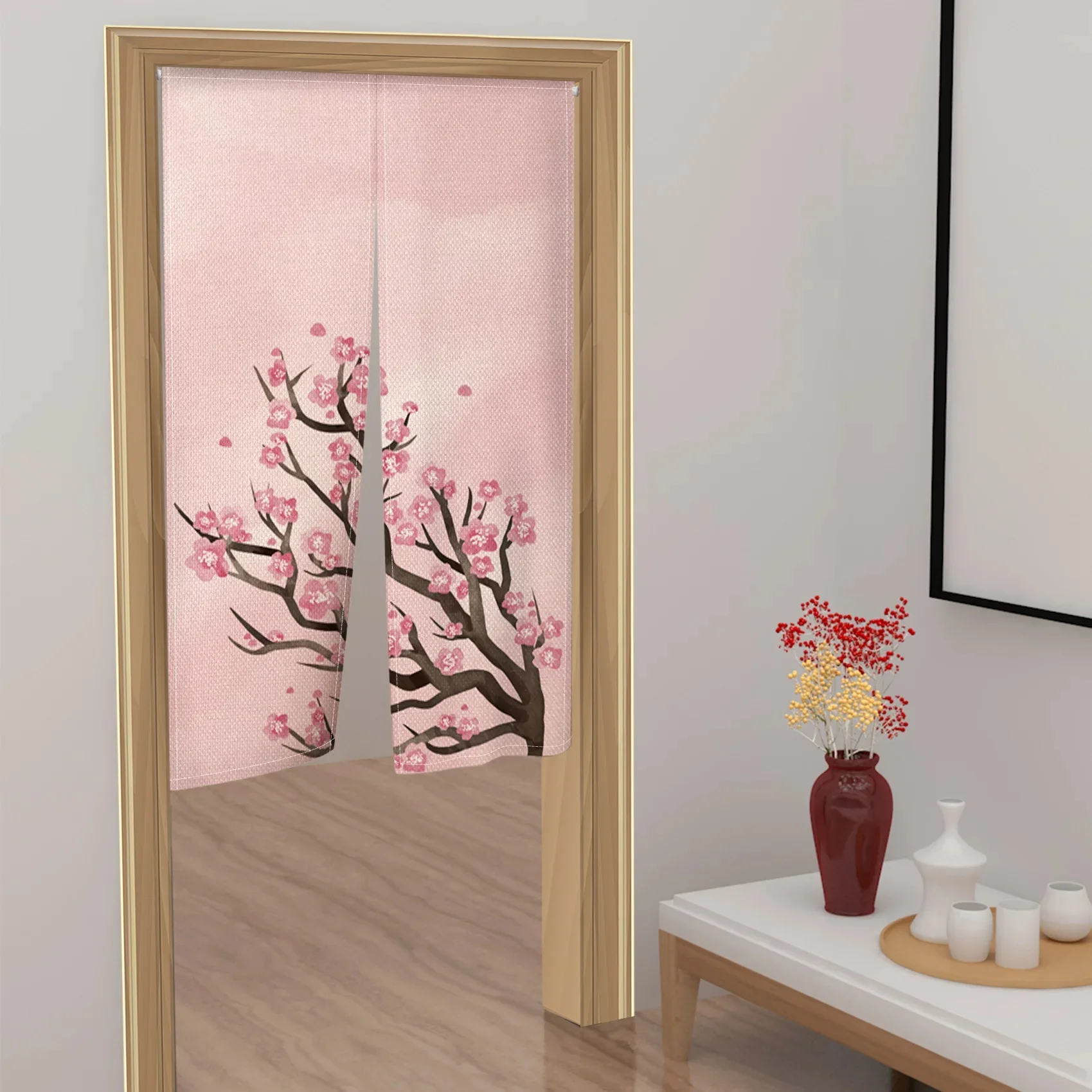 일본식 프린트 벚꽃 문짝 커튼, 칸막이 주방 출입구 장 - Noren Curtain Doorway 리뷰 및 가격