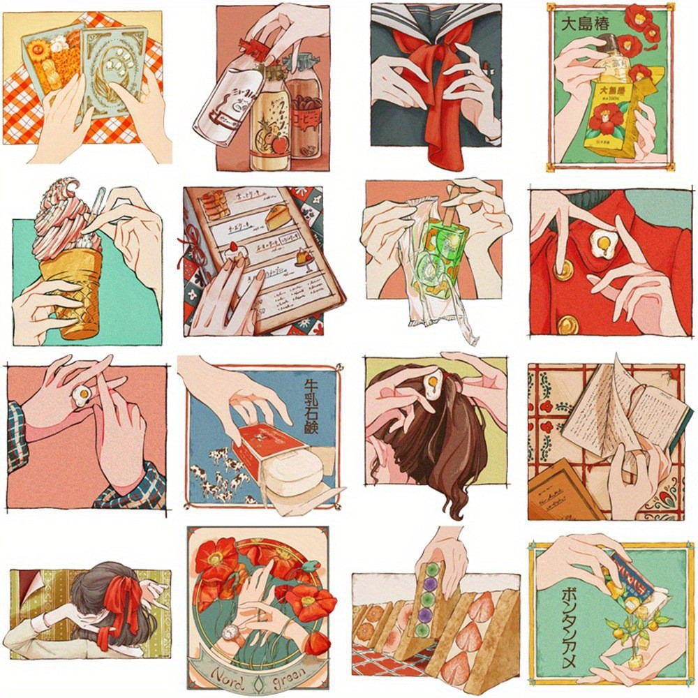 50Pcs 일본 전통 빈티지 스타일 스티커 헤이세이 시 - Lifestyle Of Japanese 리뷰 및 가격