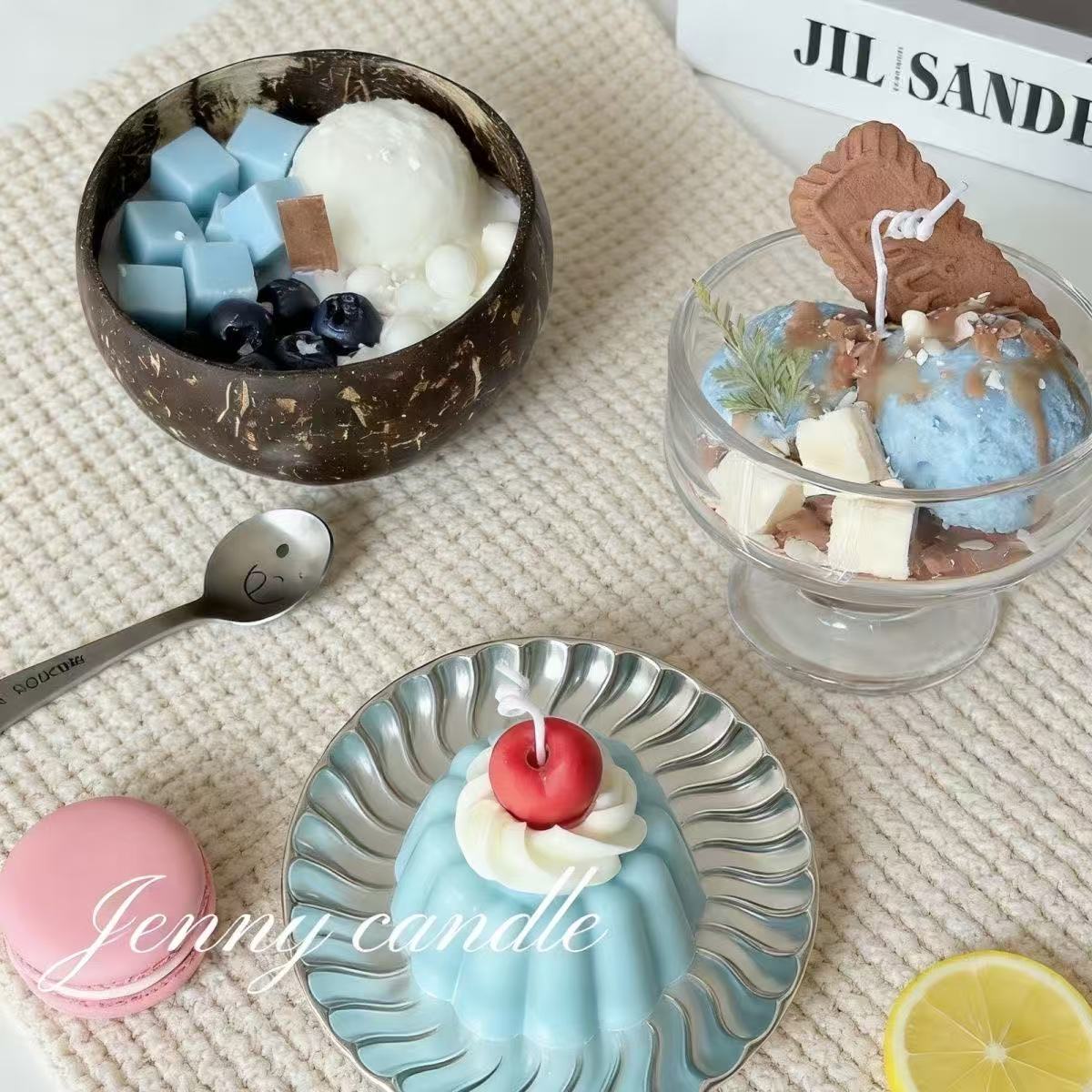 일본식 방 장식 인스 스타일 코코넛 껍질 그릇 디저트  - Japanese Candle Wax 리뷰 및 가격